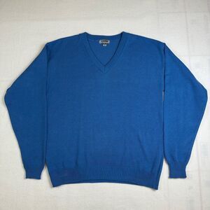 Vintage Edwards Andrew Rohan Tuff-Pil Plus V-Neck Blue Sweater Mens M USA Made